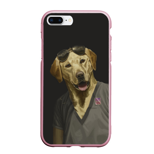 Чехол для iPhone 7Plus/8 Plus матовый Mr Peanutbutter, цвет розовый