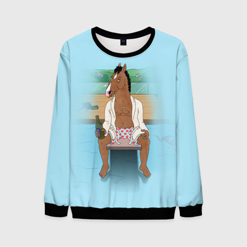 Мужской свитшот 3D BoJack, цвет черный