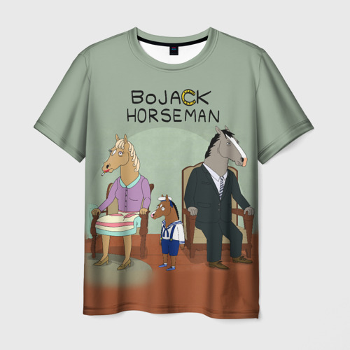 Мужская футболка 3D BoJack, цвет 3D печать