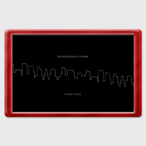 Магнит 45*70 Hometown, цвет красный