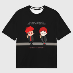 Мужская футболка oversize 3D Stressed out