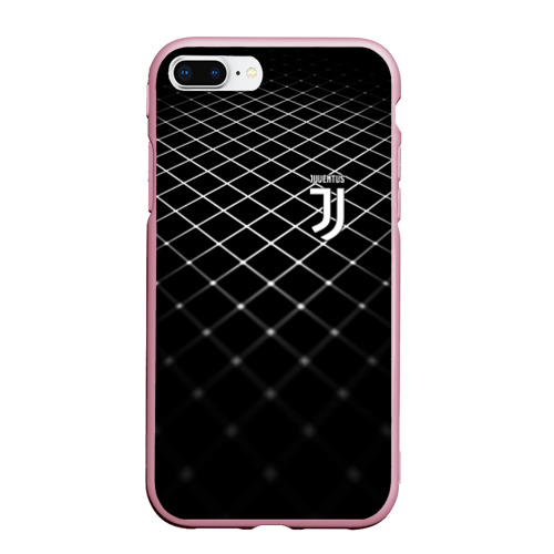 Чехол для iPhone 7Plus/8 Plus матовый Juventus 2018 Line, цвет розовый