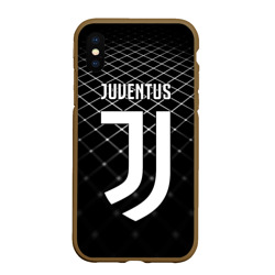 Чехол для iPhone XS Max матовый Juventus stripes style