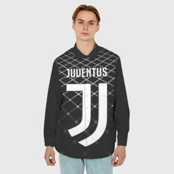 Мужская рубашка oversize 3D Juventus stripes style - фото 2