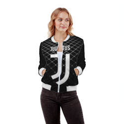 Женский бомбер 3D Juventus stripes style - фото 2