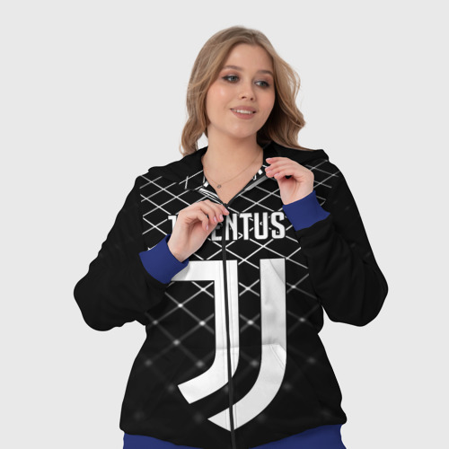 Женский костюм 3D Juventus stripes style, цвет синий - фото 7