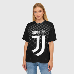 Женская футболка oversize 3D Juventus stripes style - фото 2