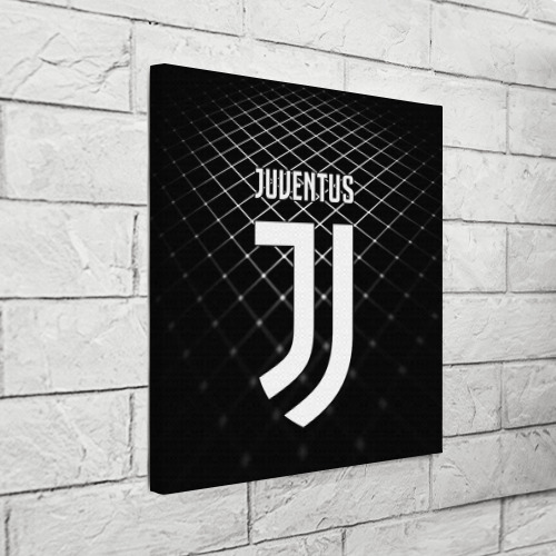 Холст квадратный Juventus stripes style, цвет 3D печать - фото 3