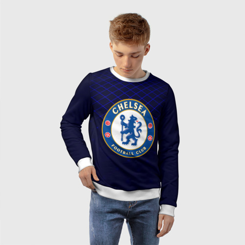 Детский свитшот 3D Chelsea 2018 Uniform, цвет 3D печать - фото 3