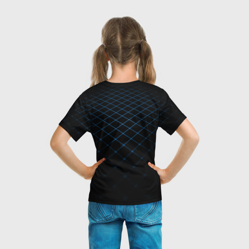 Детская футболка 3D с принтом PSG 2018 Line, вид сзади #2