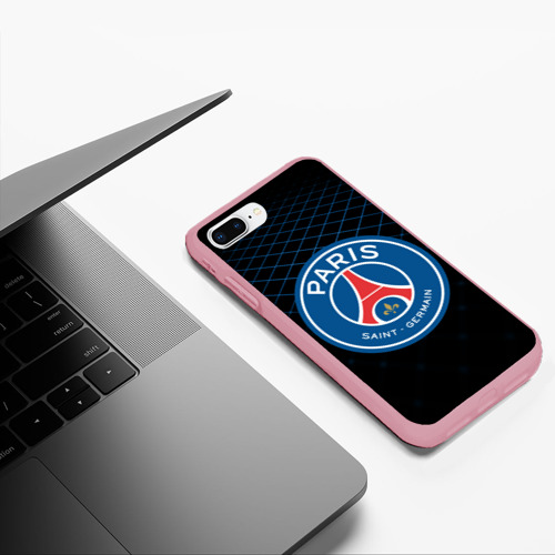 Чехол для iPhone 7Plus/8 Plus матовый PSG 2018 Line, цвет баблгам - фото 5