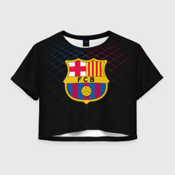 Женская футболка Crop-top 3D FC Barcelona Barca ФК Барселона