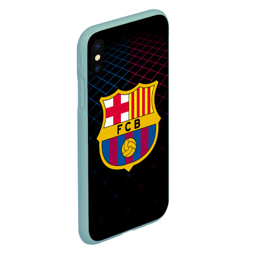 Чехол для iPhone XS Max матовый FC Barcelona Barca ФК Барселона, цвет мятный - фото 3