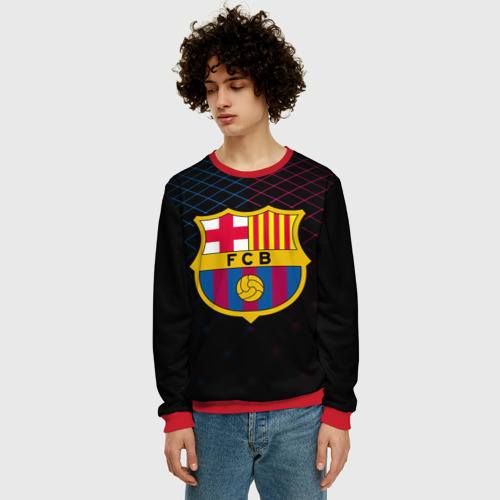 Мужской свитшот 3D FC Barcelona Barca ФК Барселона, цвет красный - фото 3