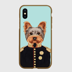 Чехол для iPhone XS Max матовый Йоркширский терьер в форме
