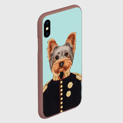 Чехол для iPhone XS Max матовый Йоркширский терьер в форме - фото 2