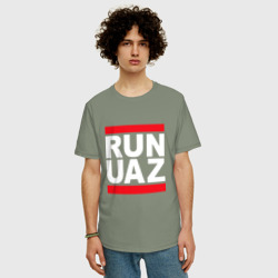 Мужская футболка хлопок Oversize Run UAZ - фото 2