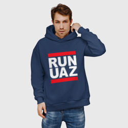 Мужское худи Oversize хлопок Run UAZ - фото 2