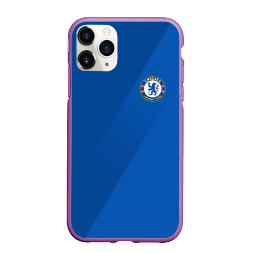Чехол для iPhone 11 Pro Max матовый Chelsea 2018 Элитная форма, цвет фиолетовый