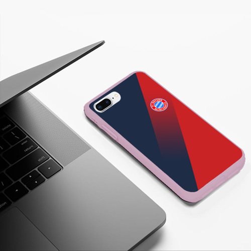 Чехол для iPhone 7Plus/8 Plus матовый FC Bayern 2018 Элитная, цвет розовый - фото 5