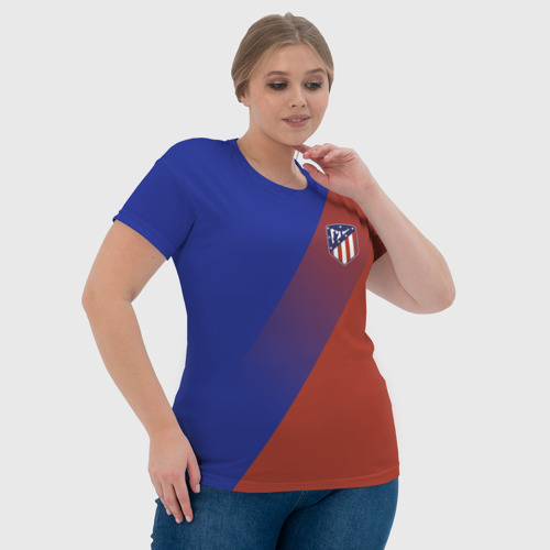 Женская футболка 3D Atletico Madrid 2018 Элитная, цвет 3D печать - фото 6