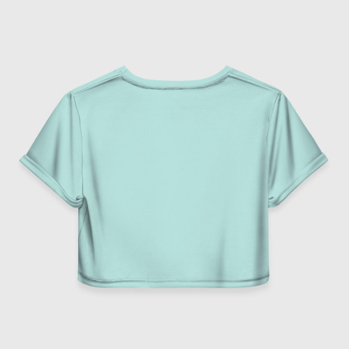 Женская футболка Crop-top 3D I love my pet, цвет 3D печать - фото 2