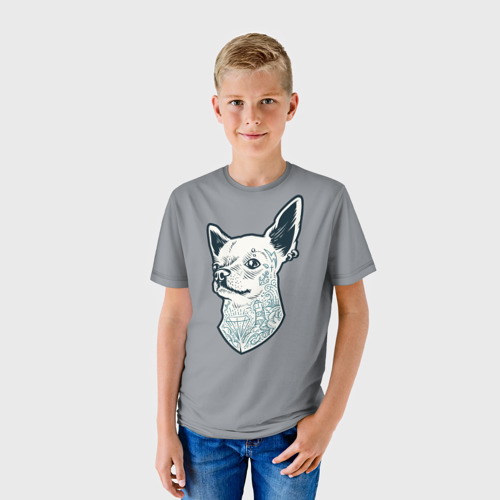 Детская футболка 3D Чихуахуа, цвет 3D печать - фото 3
