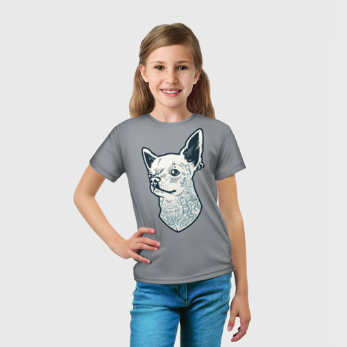Детская футболка 3D Чихуахуа, цвет 3D печать - фото 5