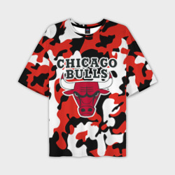 Мужская футболка oversize 3D Chicago bulls Чикаго буллс