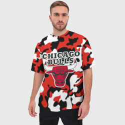 Мужская футболка oversize 3D Chicago bulls Чикаго буллс - фото 2