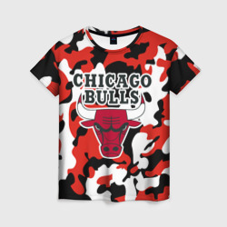 Женская футболка 3D Chicago bulls Чикаго буллс