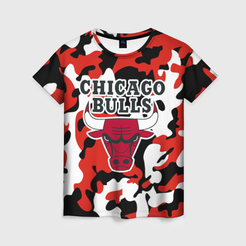 Женская футболка 3D Chicago bulls Чикаго буллс, цвет 3D печать