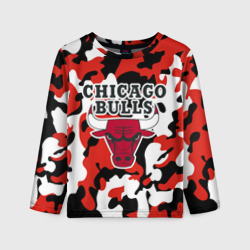 Детский лонгслив 3D Chicago bulls Чикаго буллс