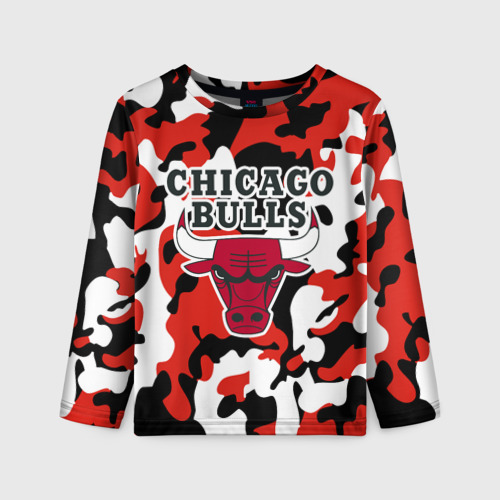 Детский лонгслив 3D Chicago bulls Чикаго буллс, цвет 3D печать