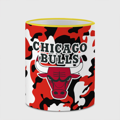 Кружка с полной запечаткой Chicago bulls Чикаго буллс, цвет Кант желтый - фото 4