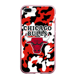 Чехол для iPhone 7Plus/8 Plus матовый Chicago bulls Чикаго буллс