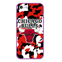 Чехол для iPhone 5/5S матовый Chicago bulls Чикаго буллс