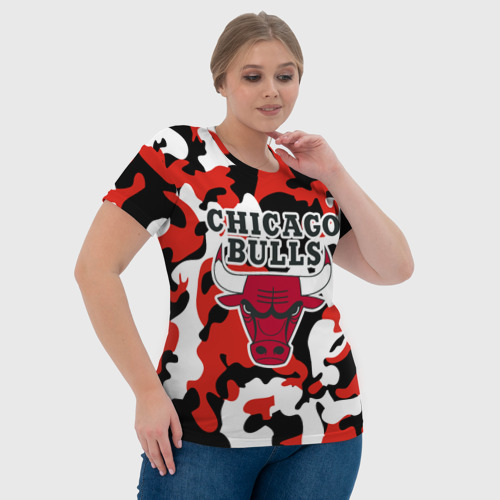 Женская футболка 3D Chicago bulls Чикаго буллс, цвет 3D печать - фото 6