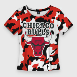 Женская футболка 3D Slim Chicago bulls Чикаго буллс