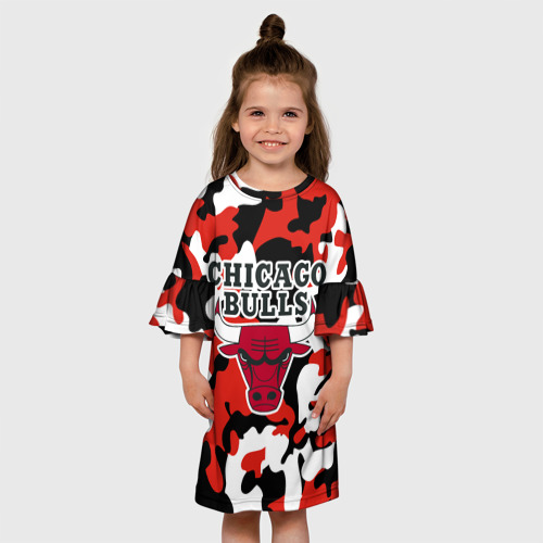 Детское платье 3D Chicago bulls Чикаго буллс, цвет 3D печать - фото 4