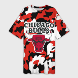 Платье-футболка 3D Chicago bulls Чикаго буллс