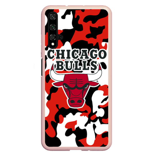 Чехол для Honor 20 Chicago bulls Чикаго буллс, цвет светло-розовый