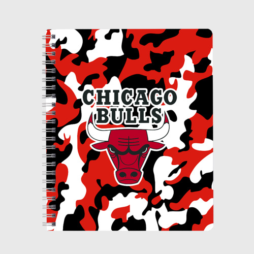 Тетрадь Chicago bulls Чикаго буллс, цвет клетка