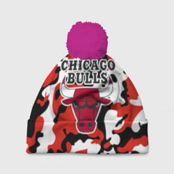 Шапка 3D c помпоном Chicago bulls Чикаго буллс