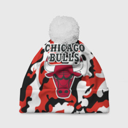 Шапка 3D c помпоном Chicago bulls Чикаго буллс