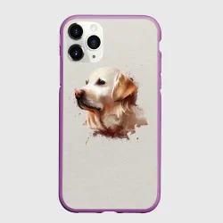 Чехол для iPhone 11 Pro матовый Лабрадор арт