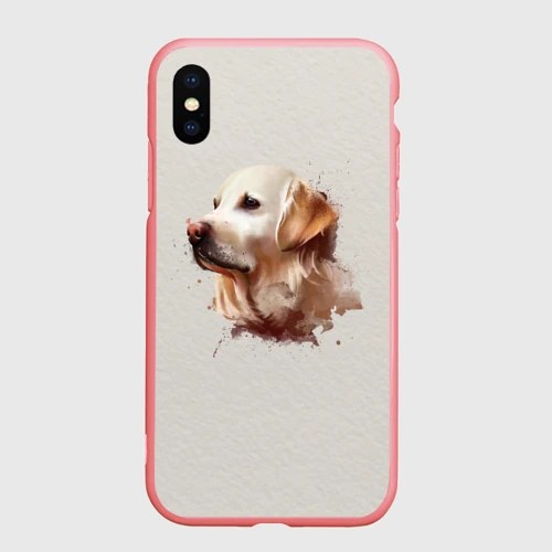 Чехол для iPhone XS Max матовый Лабрадор арт