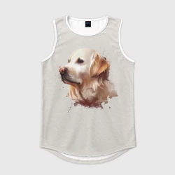 Мужская спортивная майка 3D Лабрадор арт