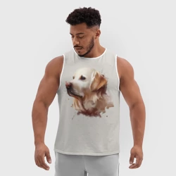 Мужская спортивная майка 3D Лабрадор арт - фото 2