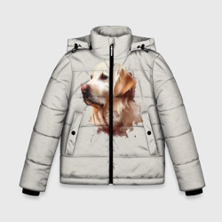 Зимняя куртка для мальчиков 3D Лабрадор арт
